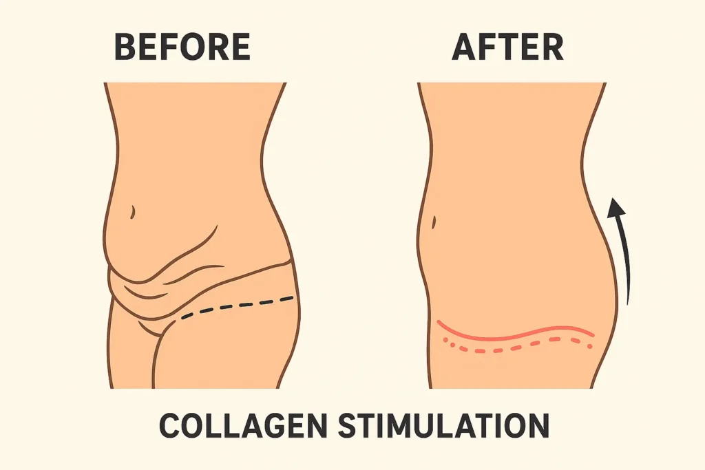 Before and after results for sagging skin after weight loss injections Blackheath